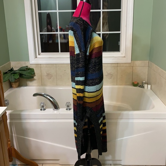 Jen’s Pirate Booty black rainbow Swallowtail Maxi knit Dress Size XS S - Picture 13 of 16